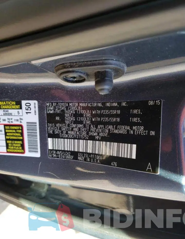 5TDDK3DC7FS115752 Photo# 12