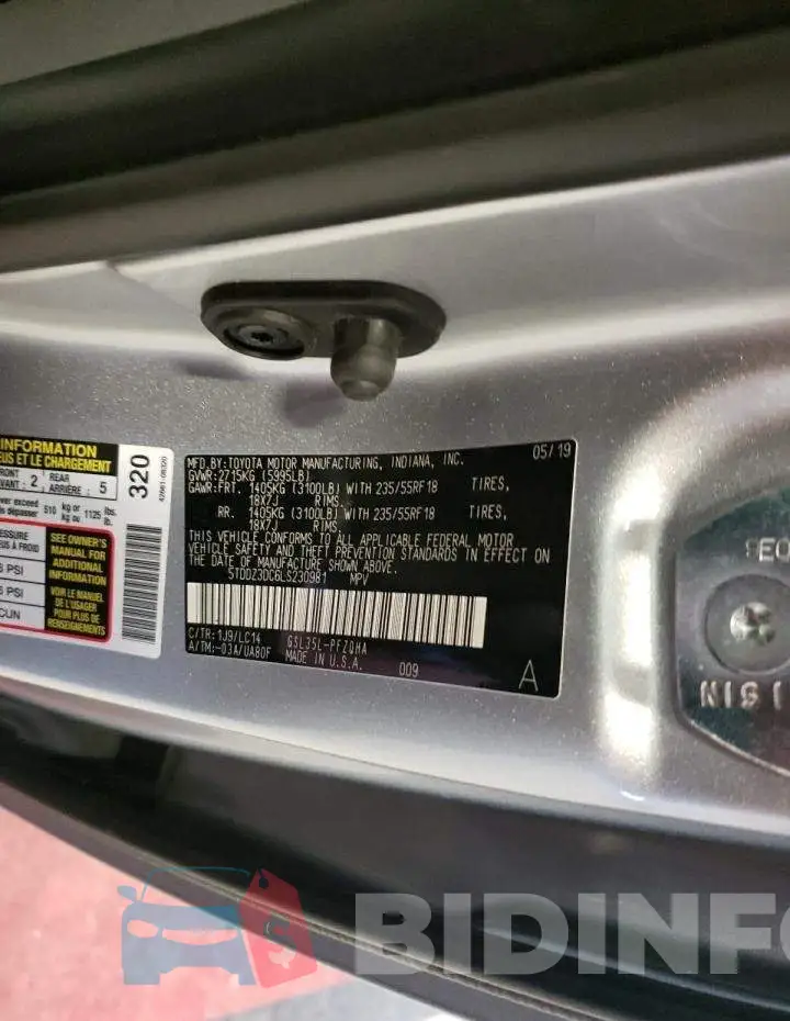 5TDDZ3DC6LS230981 Photo# 13