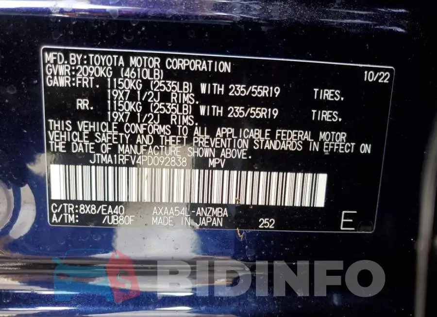 JTMA1RFV4PD092838 Photo# 13