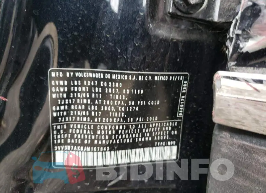3VV3B7AX8JM107843 Photo# 13
