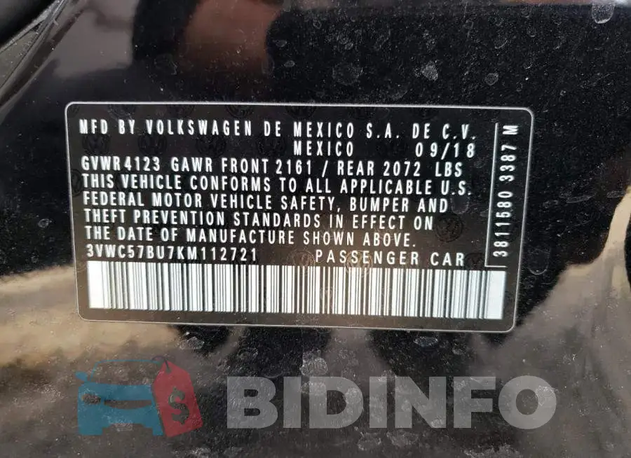3VWC57BU7KM112721 Photo# 12