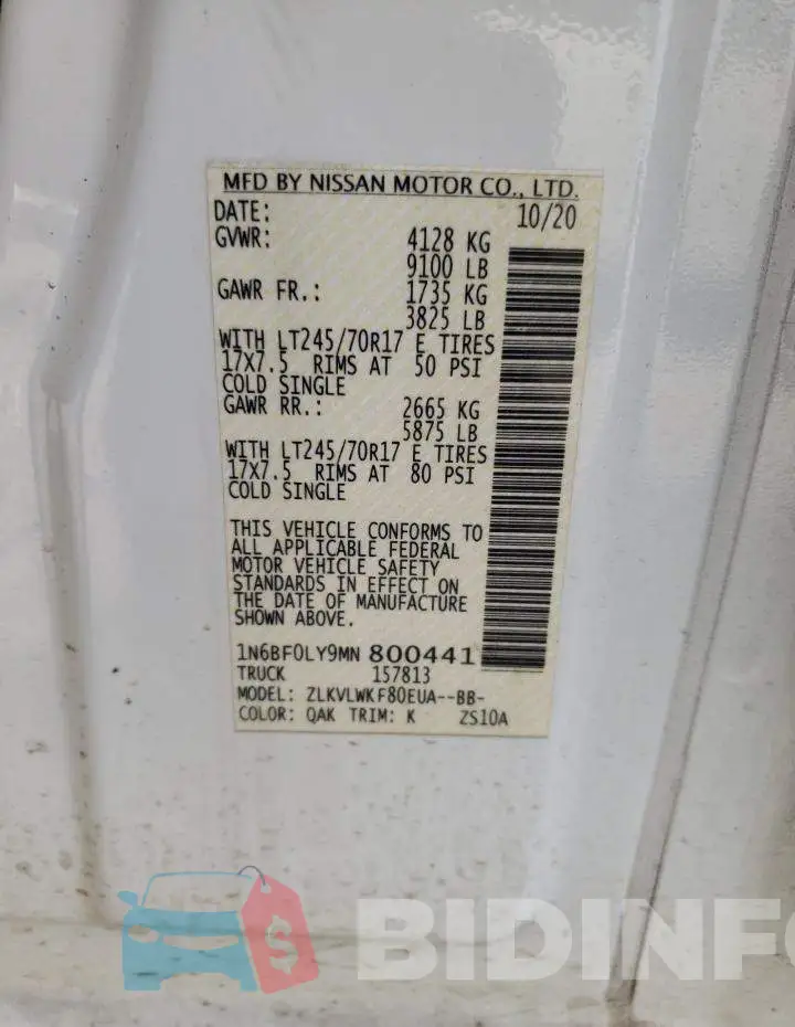 1N6BF0LY9MN800441 Photo# 13