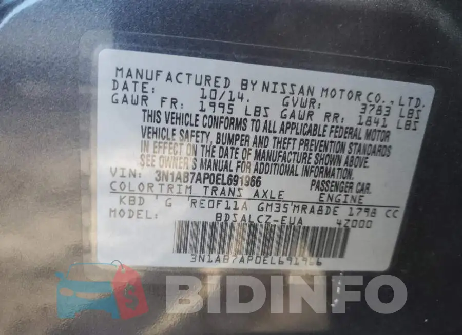 3N1AB7AP0EL691966 Photo# 12