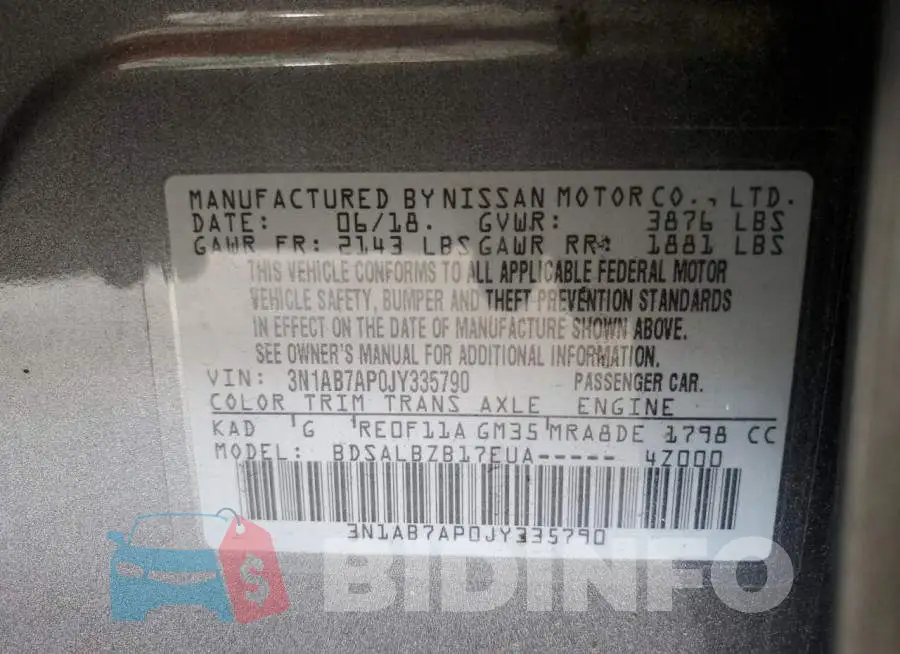 3N1AB7AP0JY335790 Photo# 10