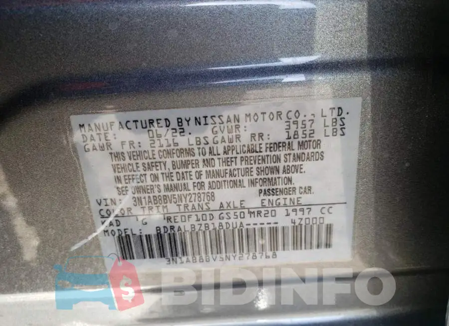 3N1AB8BV5NY278768 Photo# 12