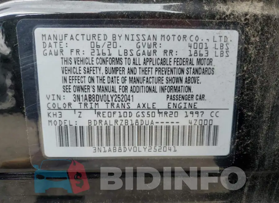 3N1AB8DV0LY252041 Photo# 12