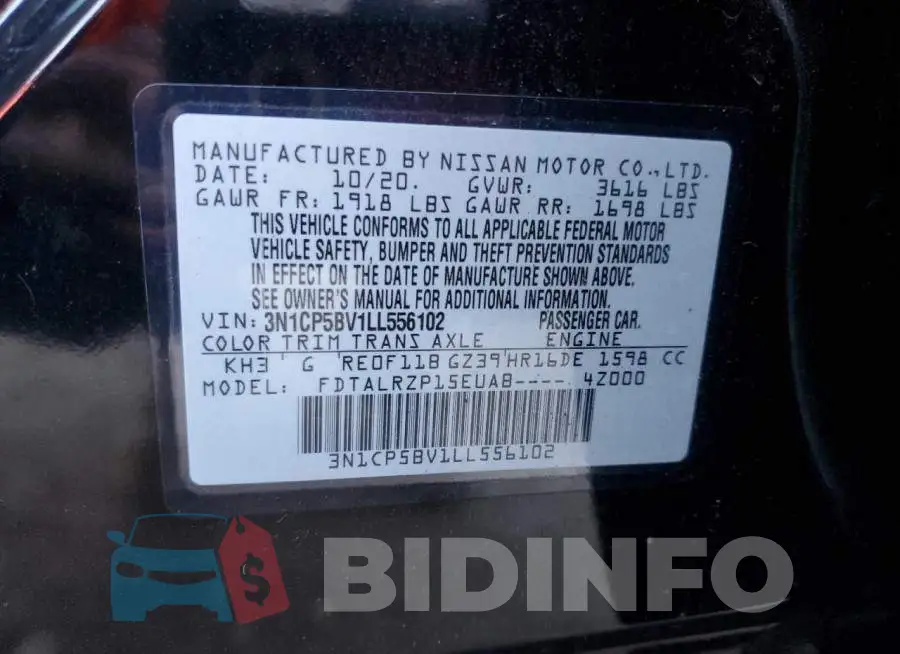 3N1CP5BV1LL556102 Photo# 12