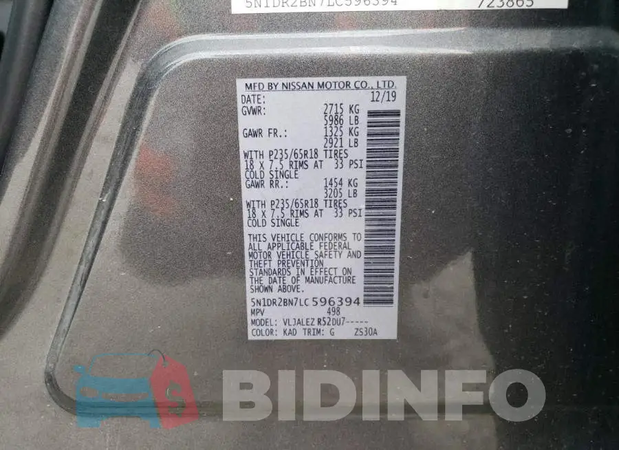 5N1DR2BN7LC596394 Photo# 13