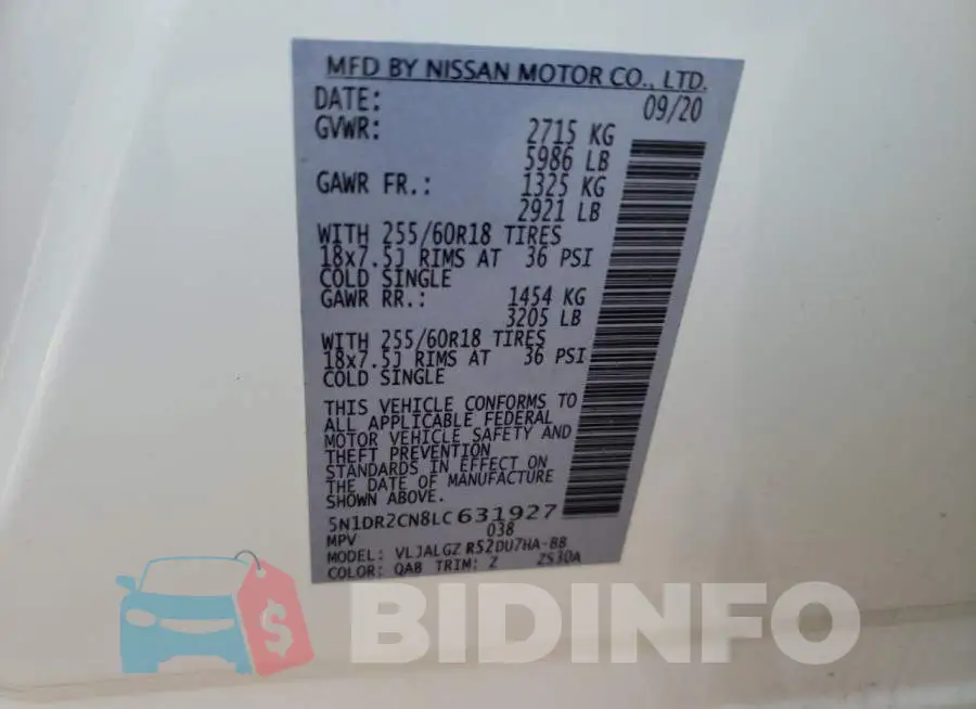 5N1DR2CN8LC631927 Photo# 13