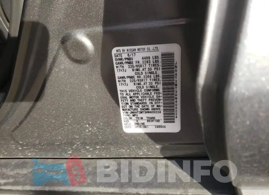 JN8AT2MT3HW400224 Photo# 14