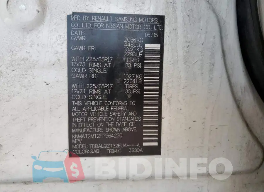 KNMAT2MT2FP564230 Photo# 13