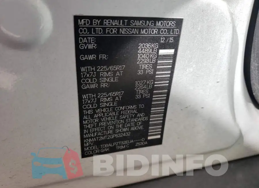 KNMAT2MT2GP632432 Photo# 14