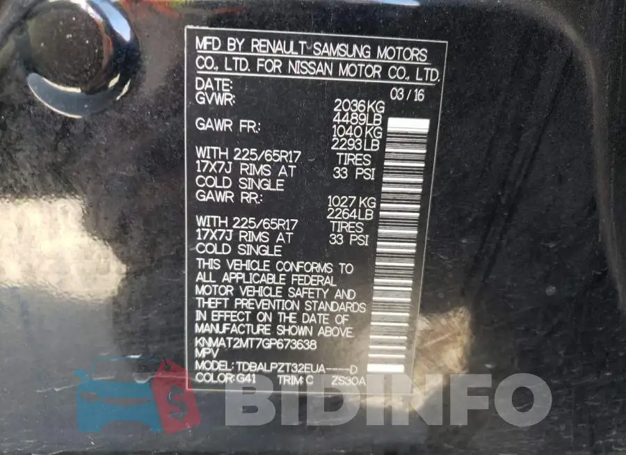 KNMAT2MT7GP673638 Photo# 13