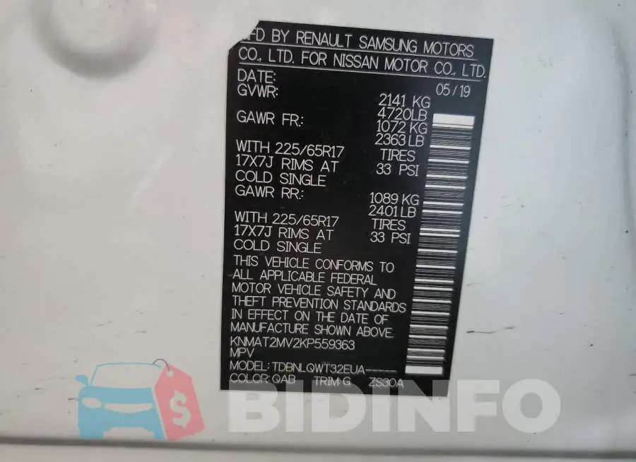 KNMAT2MV2KP559363 Photo# 13