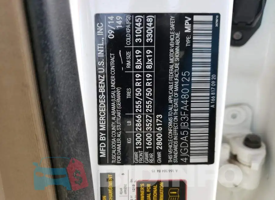 4JGDA5JB3FA480125 Photo# 14