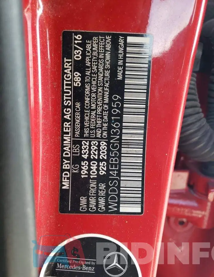 WDDSJ4EB5GN361959 Photo# 12
