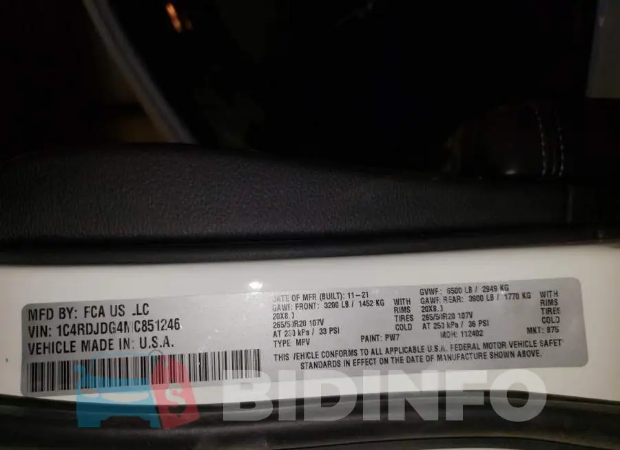 1C4RDJDG4MC851246 Photo# 10