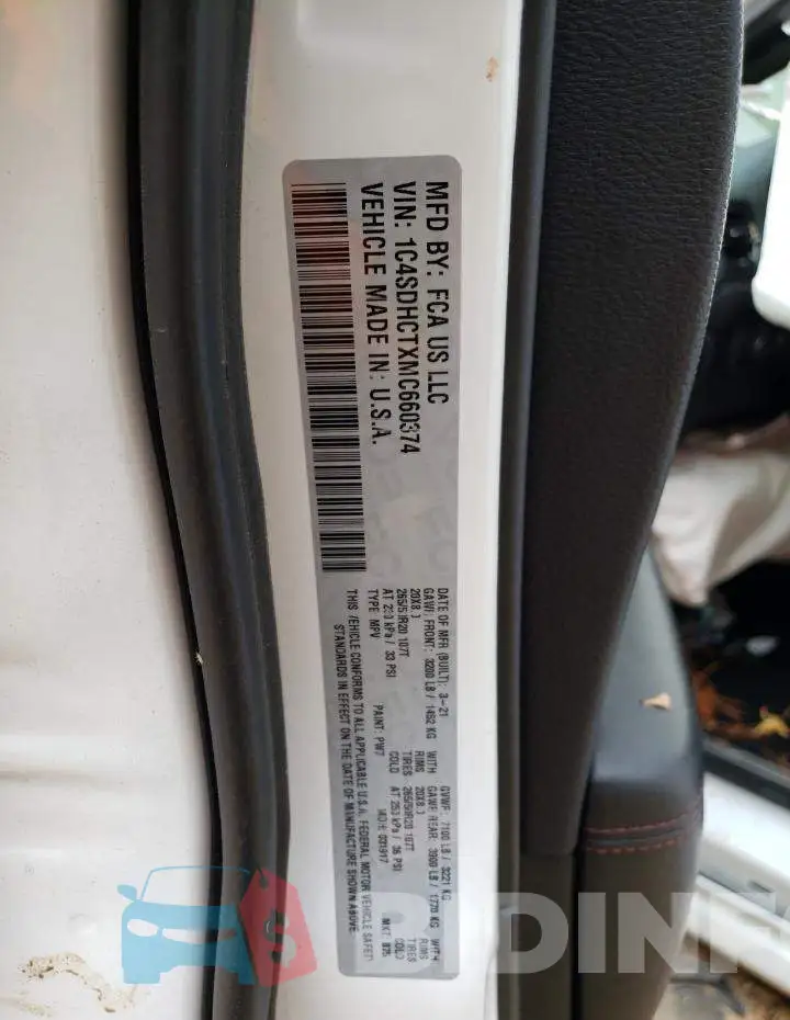 1C4SDHCTXMC660374 Photo# 10
