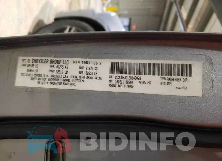 2C3CDXJG1EH148008 Photo# 12