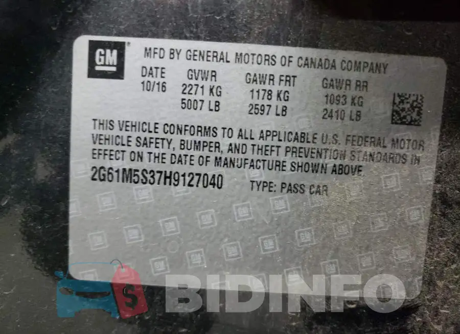 2G61M5S37H9127040 Photo# 13