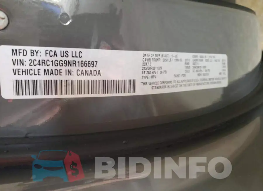 2C4RC1GG9NR166697 Photo# 13