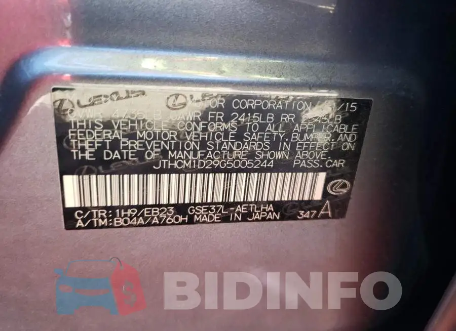 JTHCM1D29G5005244 Photo# 13