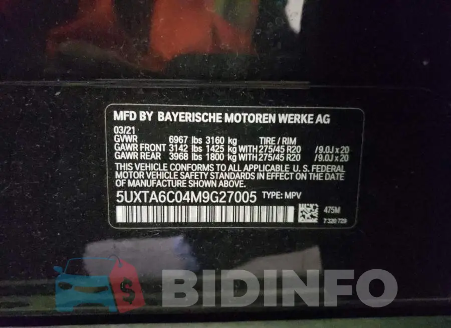 5UXTA6C04M9G27005 Photo# 13