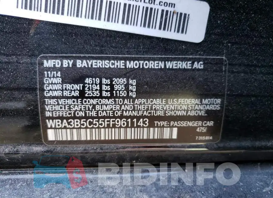 WBA3B5C55FF961143 Photo# 13