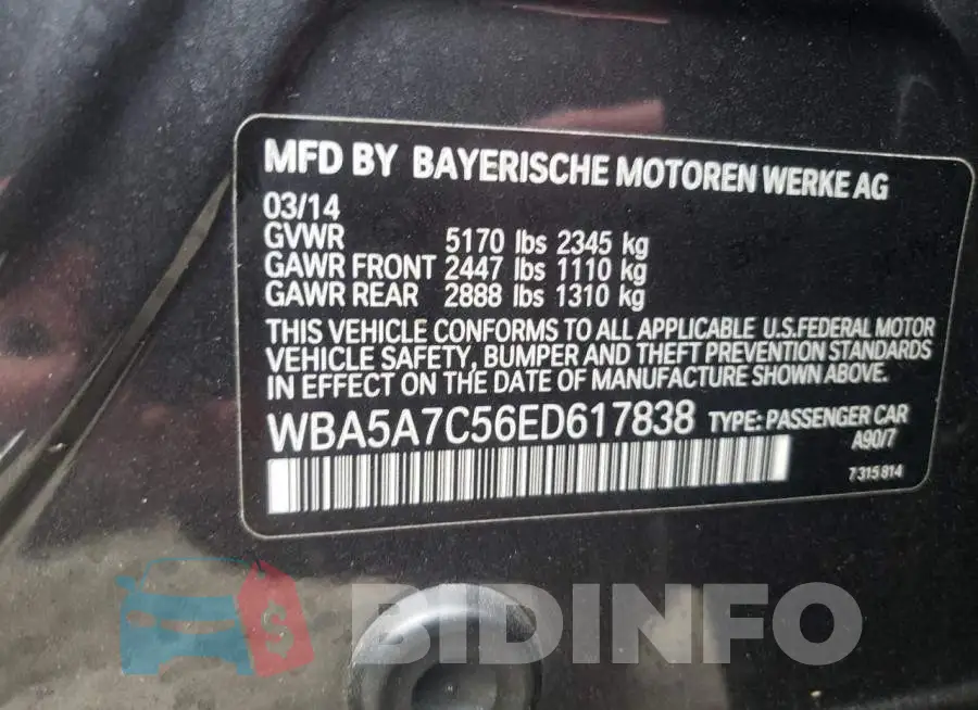 WBA5A7C56ED617838 Photo# 12