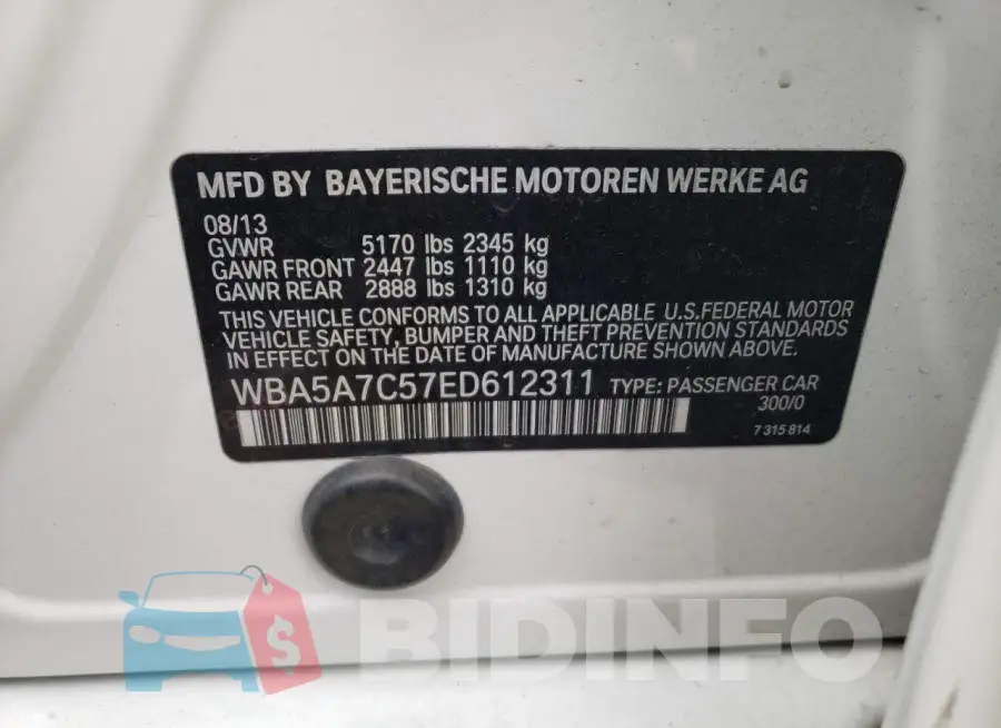 WBA5A7C57ED612311 Photo# 12