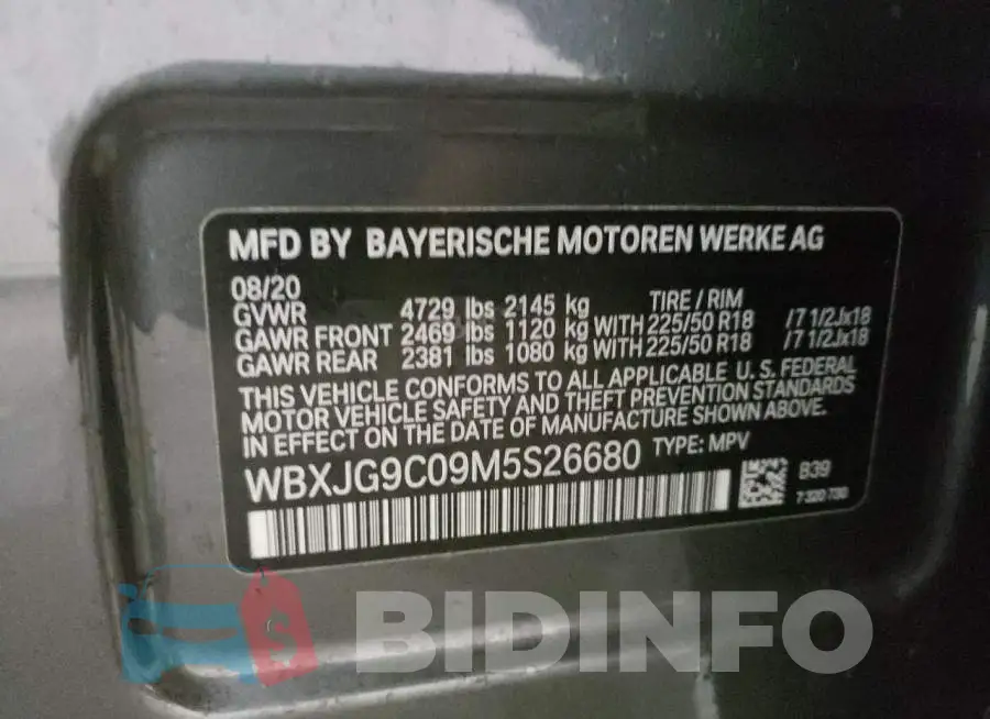 WBXJG9C09M5S26680 Photo# 13
