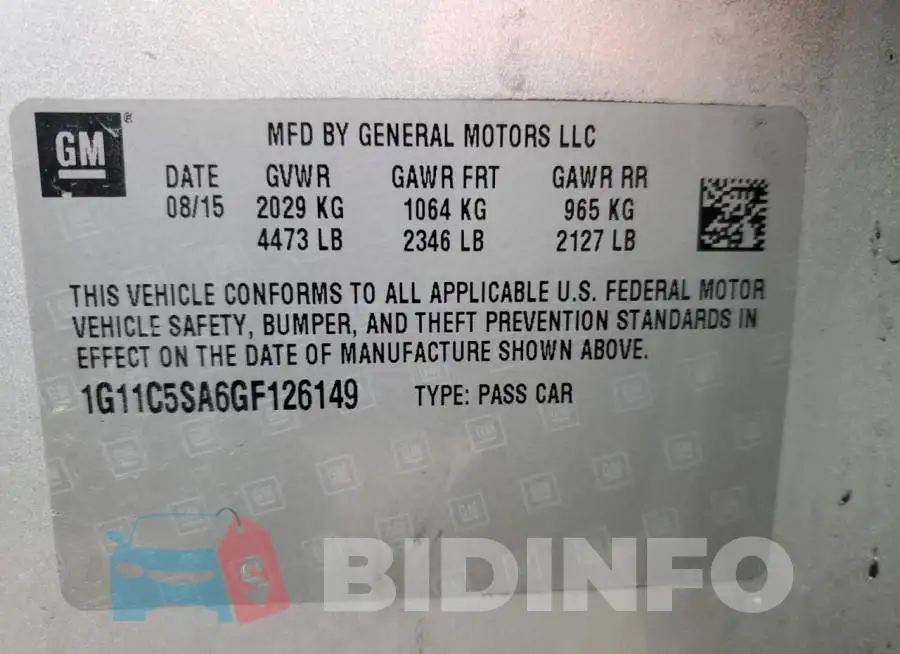 1G11C5SA6GF126149 Photo# 12