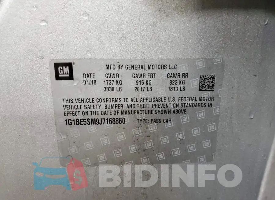 1G1BE5SM9J7168860 Photo# 12
