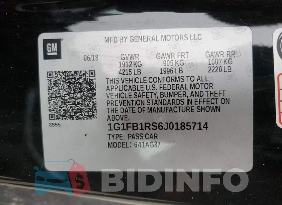 1G1FB1RS6J0185714 Photo# 12
