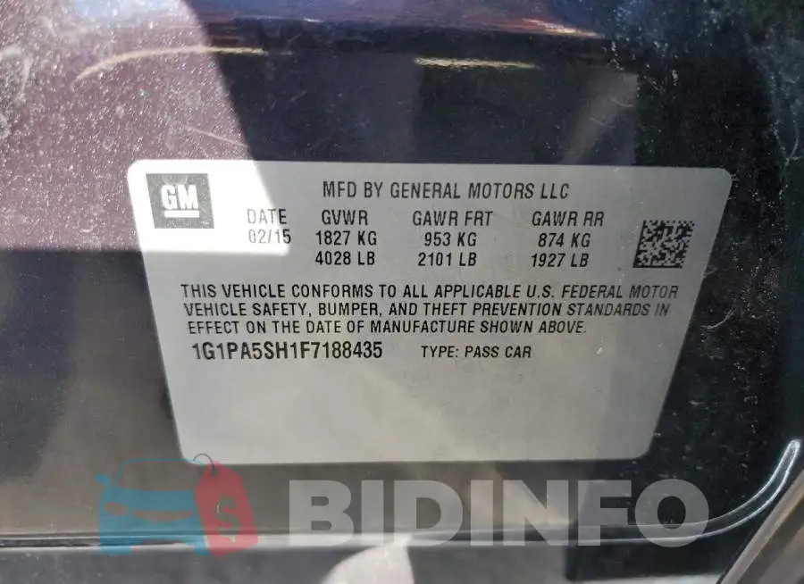 1G1PA5SH1F7188435 Photo# 12