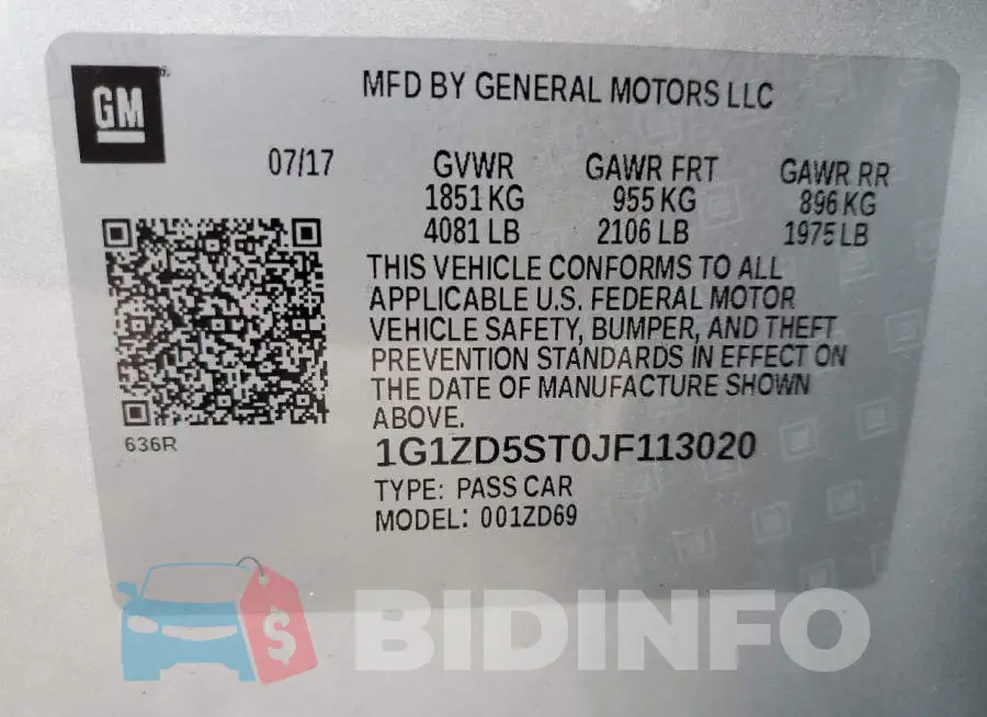 1G1ZD5ST0JF113020 Photo# 12