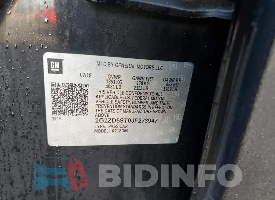 1G1ZD5ST0JF273947 Photo# 12
