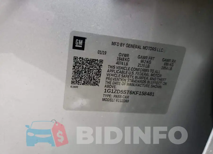 1G1ZD5ST6KF158481 Photo# 12