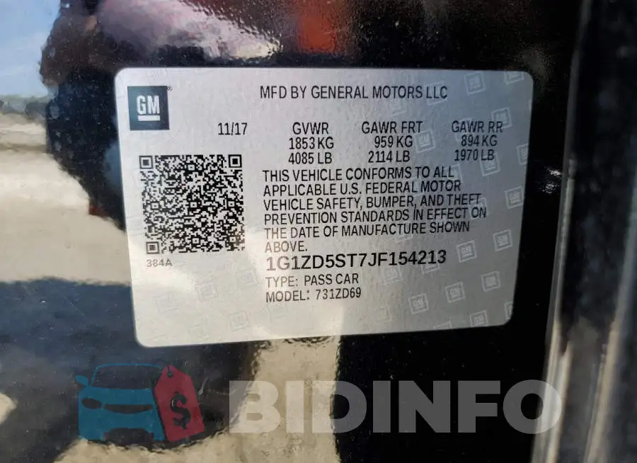 1G1ZD5ST7JF154213 Photo# 12