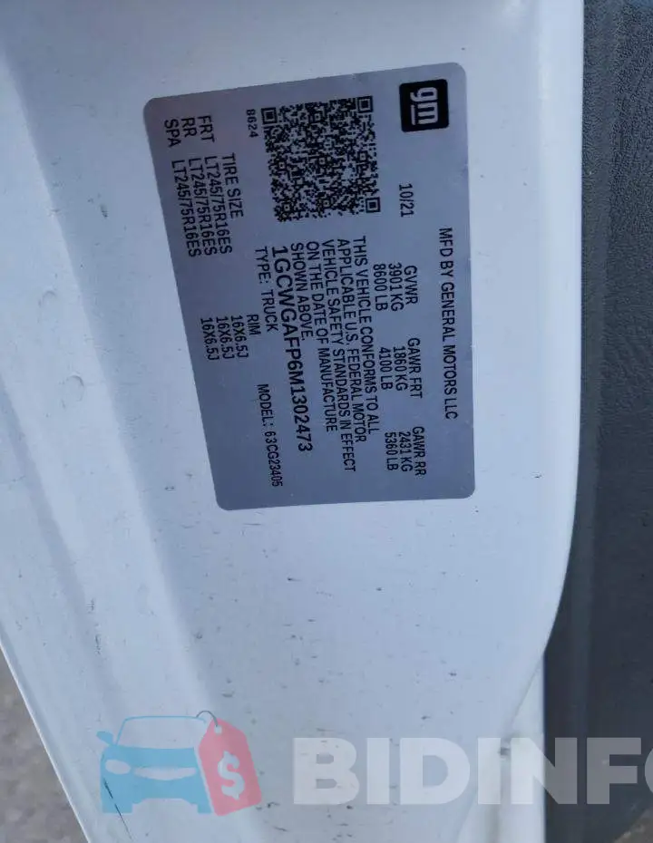 1GCWGAFP6M1302473 Photo# 13