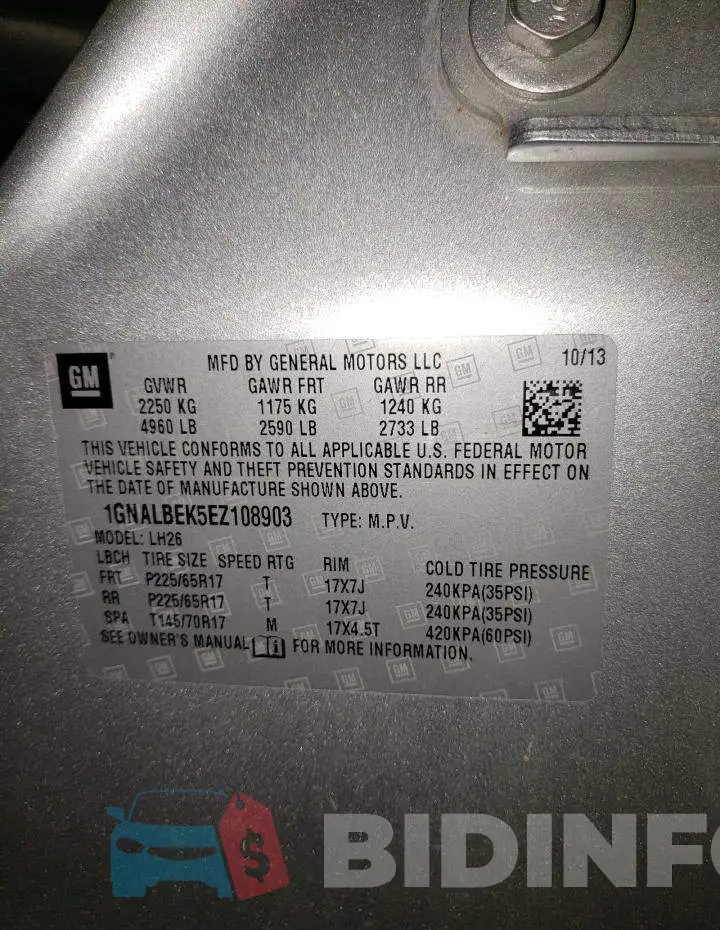 1GNALBEK5EZ108903 Photo# 13