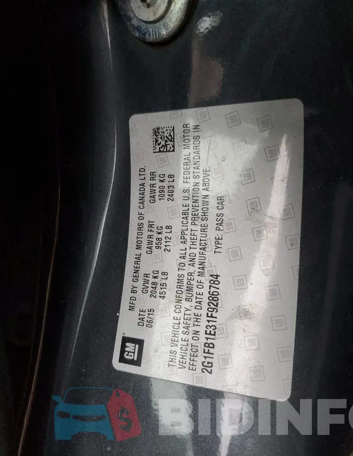 2G1FB1E31F9286784 Photo# 12