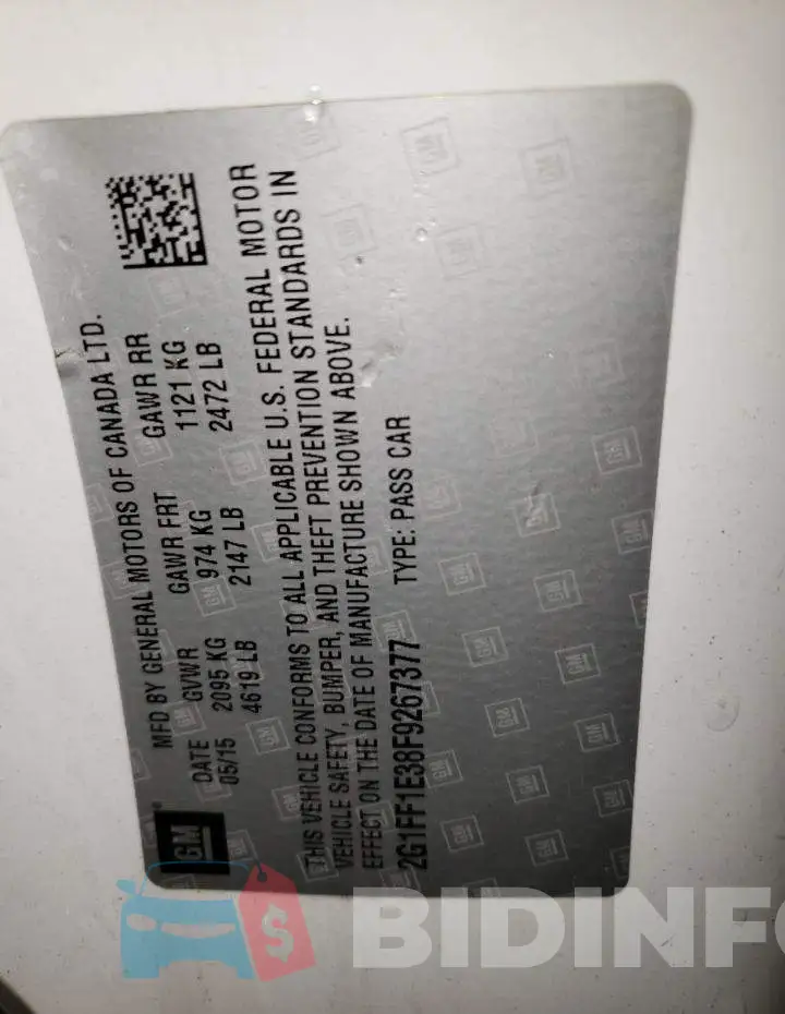 2G1FF1E38F9267377 Photo# 12