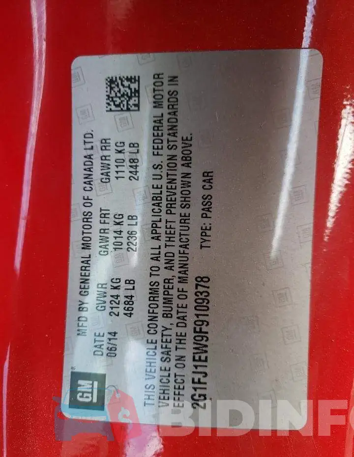 2G1FJ1EW9F9109378 Photo# 12