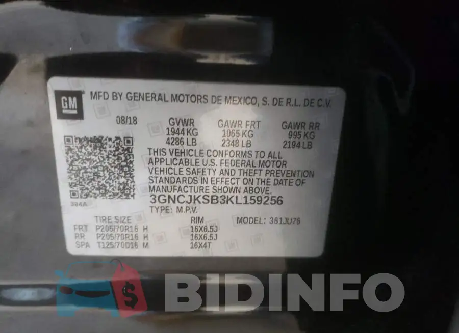 3GNCJKSB3KL159256 Photo# 12