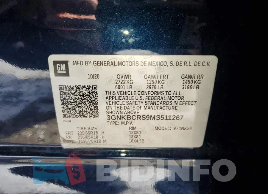 3GNKBCRS9MS511267 Photo# 13