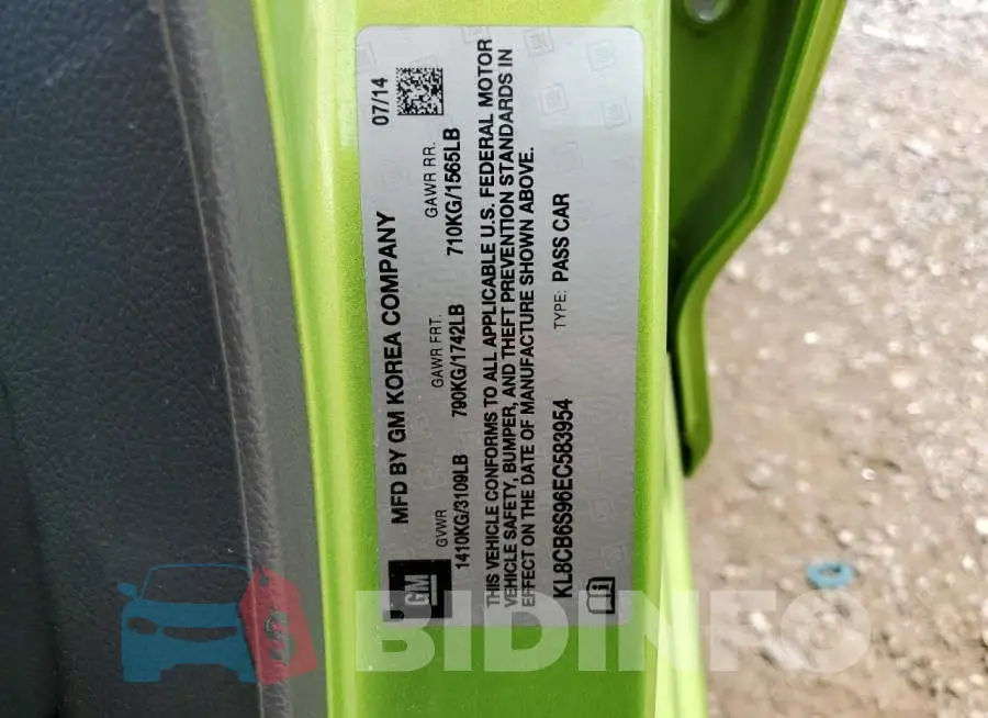 KL8CB6S96EC583954 Photo# 12