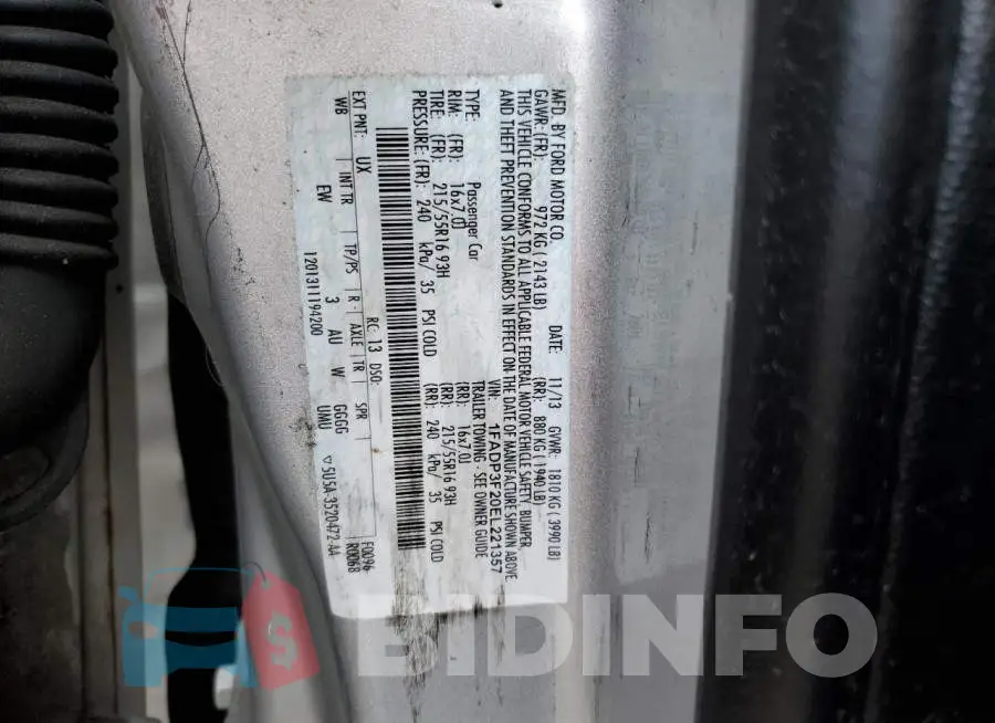 1FADP3F20EL221357 Photo# 12