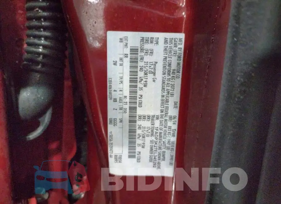 1FADP3K27EL345292 Photo# 12