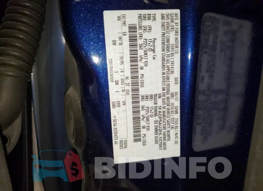 1FADP5AU2HL107661 Photo# 12